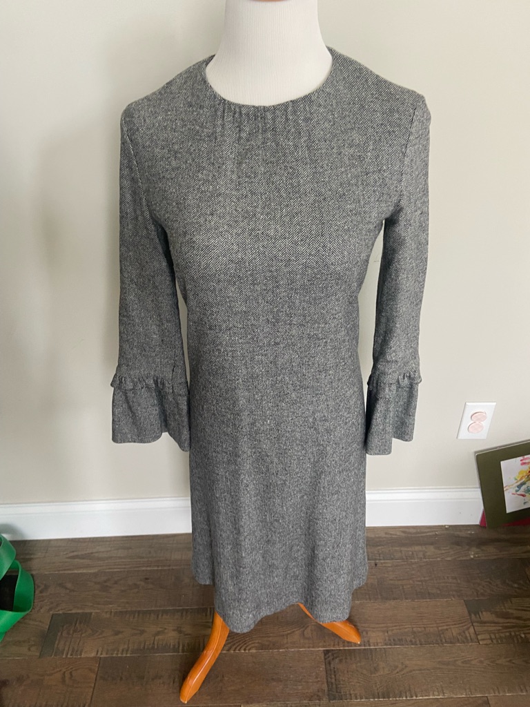 The Fold Herringbone Dress